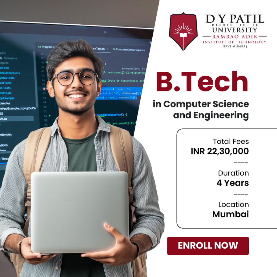 B.Tech. in Computer Science and Engineering at Ramrao Adik Institue of Technology, Mumbai (All Areas)