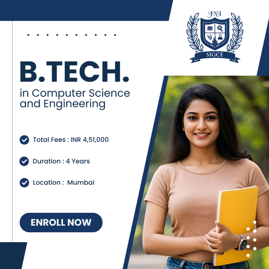 B.Tech. in Computer Science and Engineering at Smt. Indira Gandhi College of Engineering, Mumbai (All Areas)