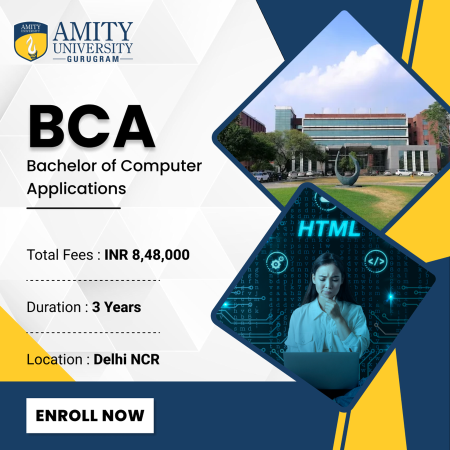 BCA at Amity University Gurugram, Delhi/NCR