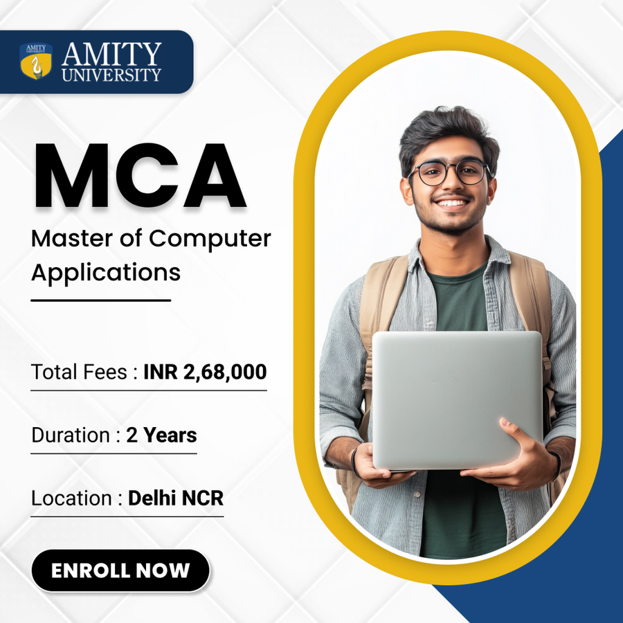 MCA at Amity University, Delhi/NCR