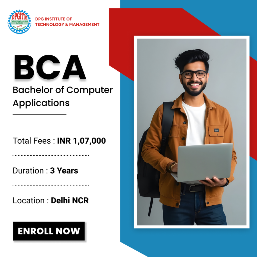 BCA at DPG Institute of Technology and Management, Delhi/NCR