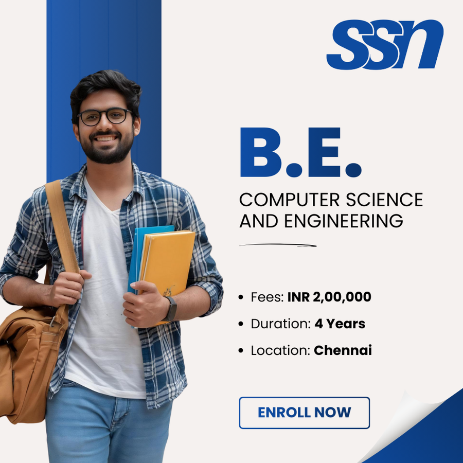 B.E. Computer Science and Engineering at SSN College of Engineering Chennai, Chennai