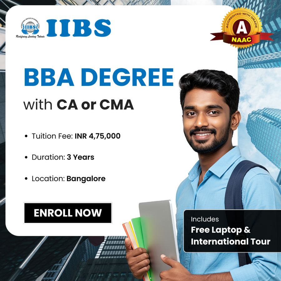 BBA Degree with CA or CMA at International Institute of Business Studies (IIBS), Bengaluru/Bangalore