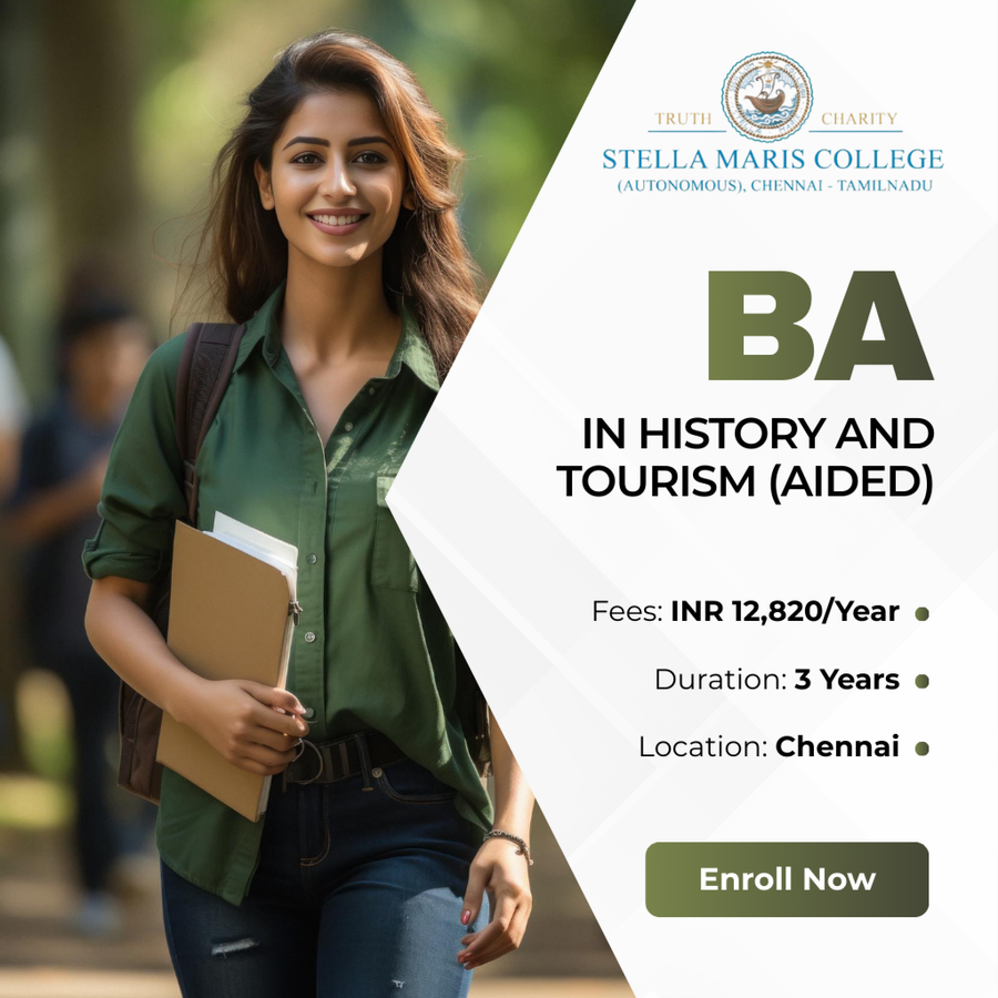 BA in History and Tourism (Aided) at Stella Maris College, Chennai
