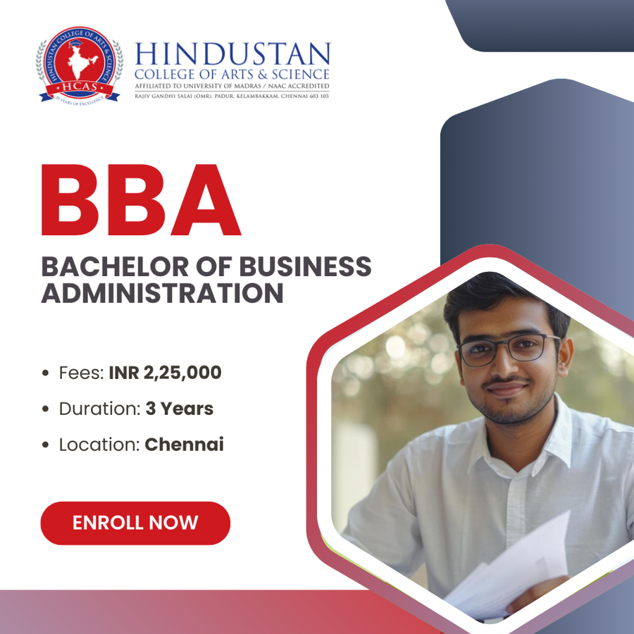 Bachelor of Business Administration (BBA) at Hindustan College of Arts & Science, Chennai