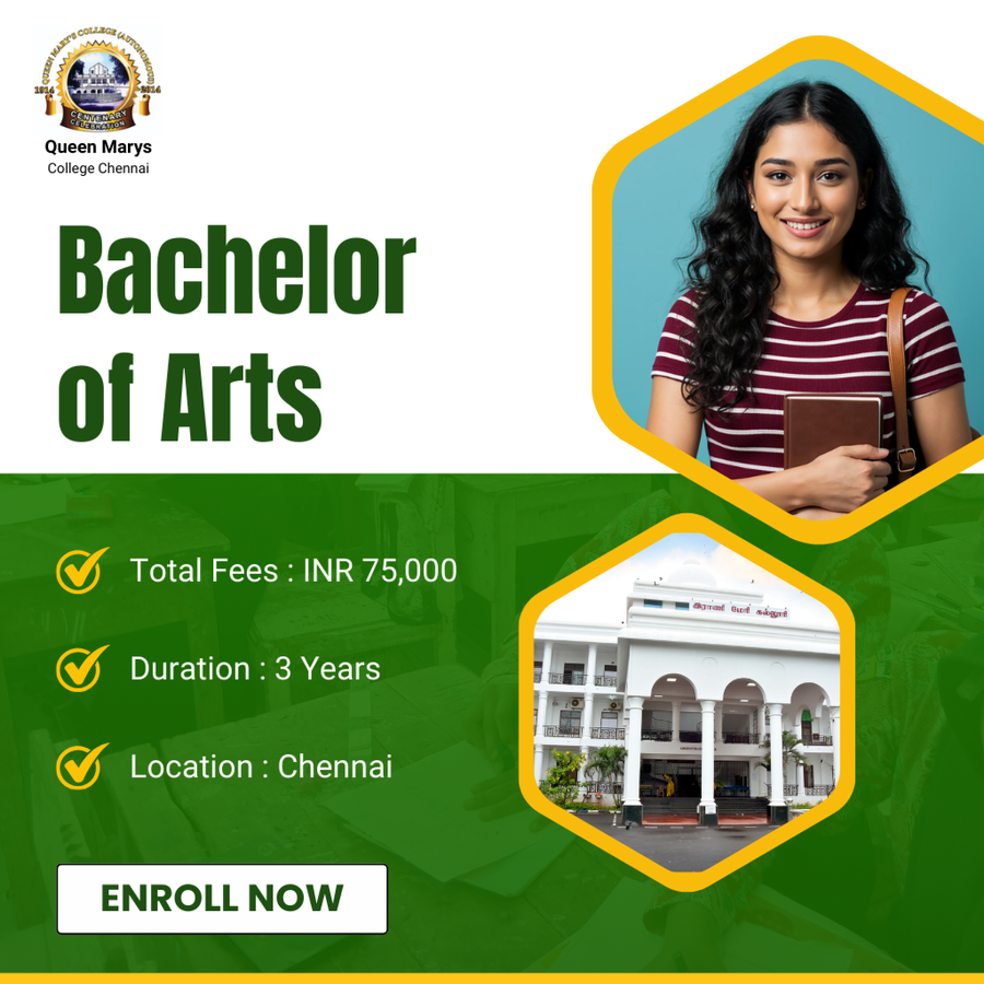 Bachelor of Arts (B.A.) at Queen Marys College, Chennai