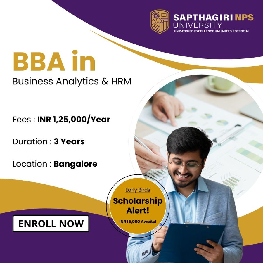BBA in Business Analytics & HRM at Sapthagiri NPS University, Bengaluru/Bangalore
