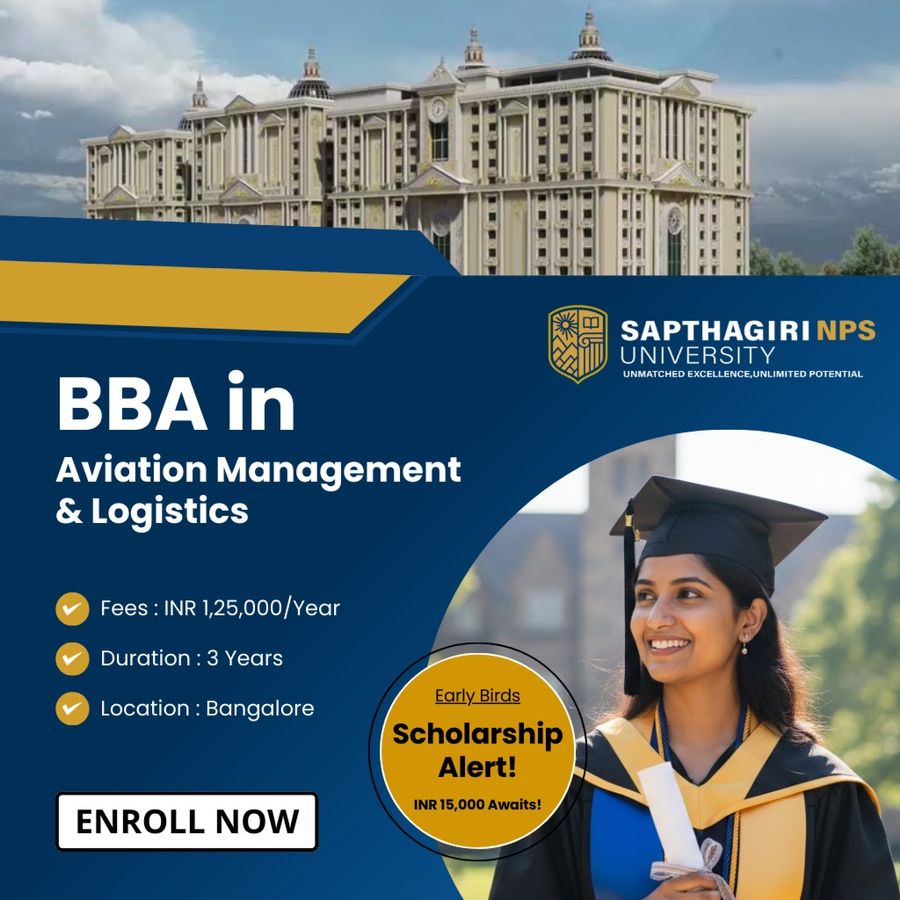 BBA in Aviation Management & Logistics at Sapthagiri NPS University, Bengaluru/Bangalore