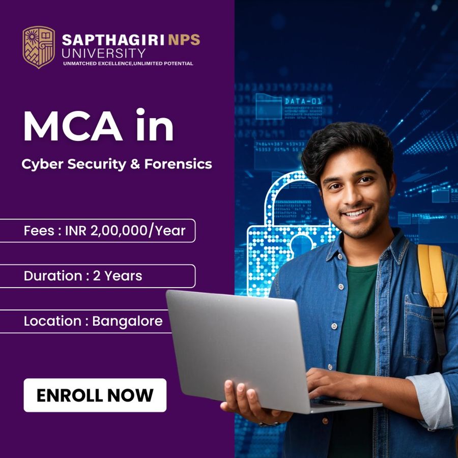 MCA in Cyber Security & Forensics at Sapthagiri NPS University, Bengaluru/Bangalore