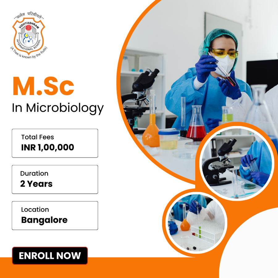 Master of Science (M.Sc.) in Microbiology at Vidhyaashram Institute, Bengaluru/Bangalore