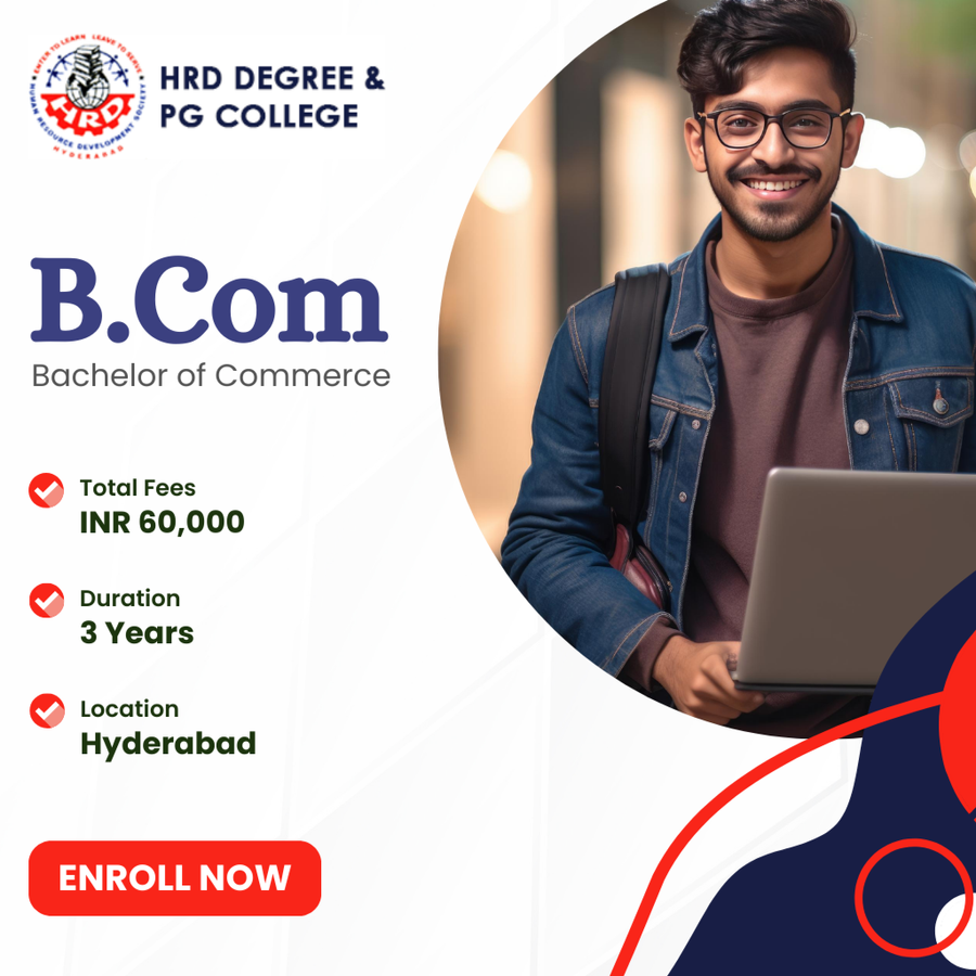 B.Com at HRD Degree & PG College, Hyderabad