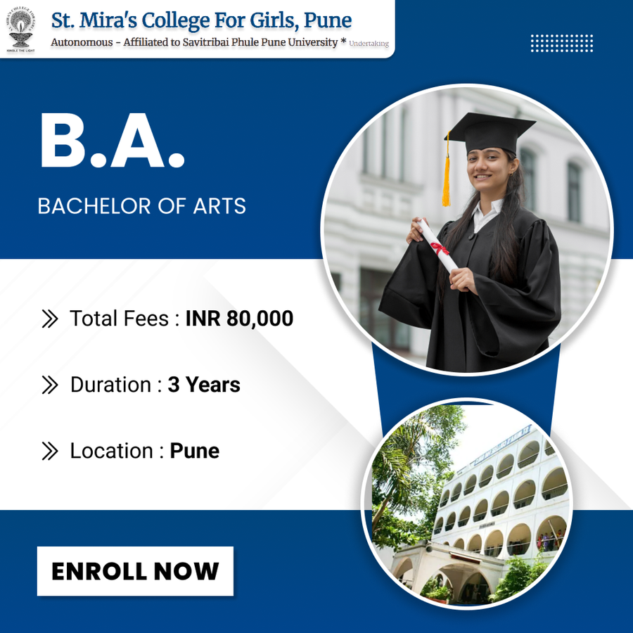 Bachelor of Arts (B.A) at St. Mira’s College for Girls (Autonomous), Pune