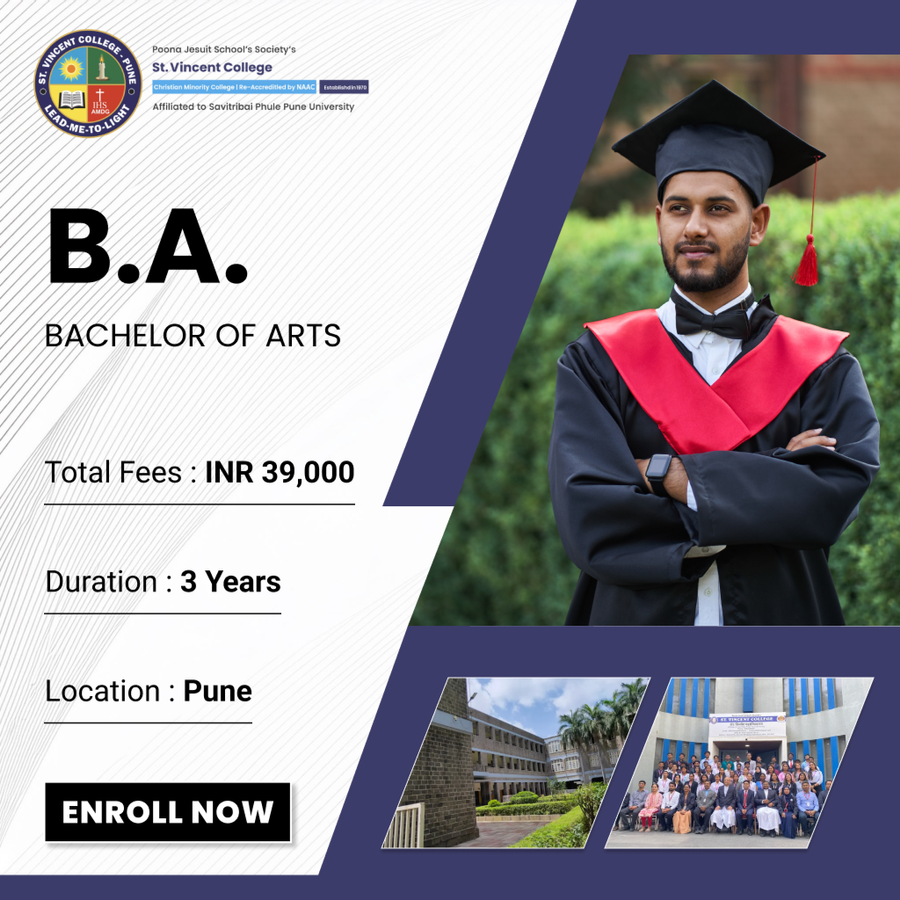 Bachelor of Arts (B.A) at St. Vincent College of Commerce, Pune