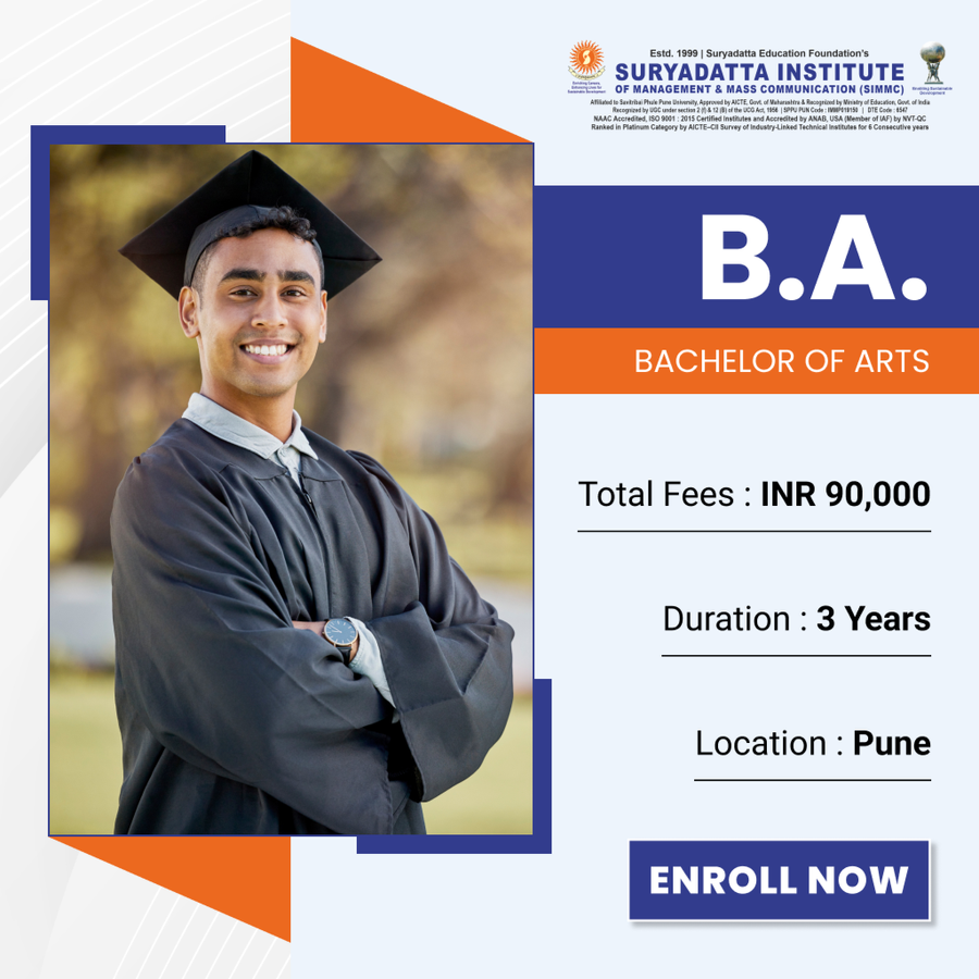 Bachelor of Arts (B.A) at Suryadatta College of Management Information Research & Technology (SCMIRT), Pune