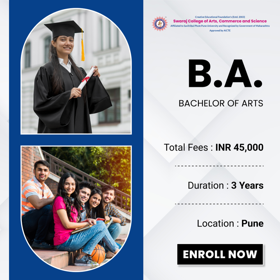 Bachelor of Arts (B.A) at Swaraj College of Arts, Commerce and Science, Pune