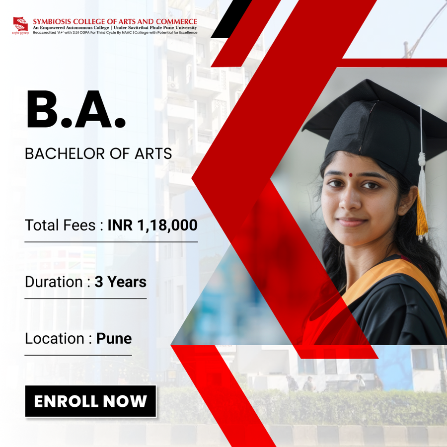 Bachelor of Arts (B.A) at Symbiosis College of Arts and Commerce (Autonomous), Pune