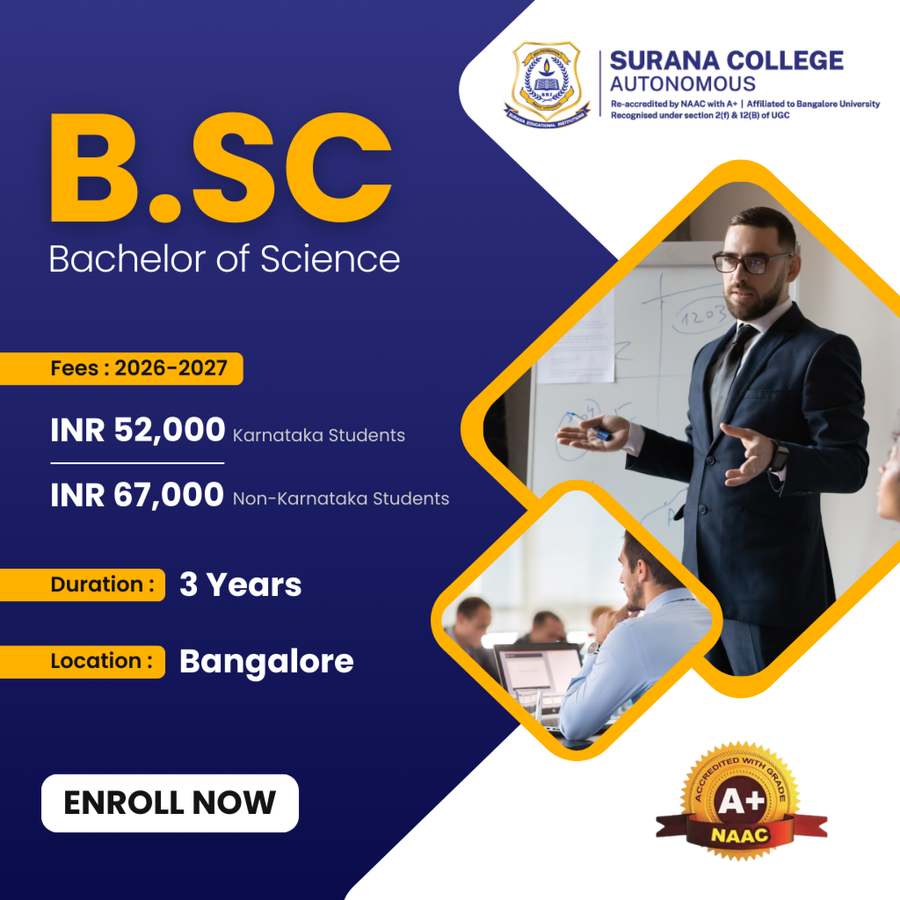 Bachelor of Science (B.Sc) at Surana College (Autonomous), Bengaluru/Bangalore