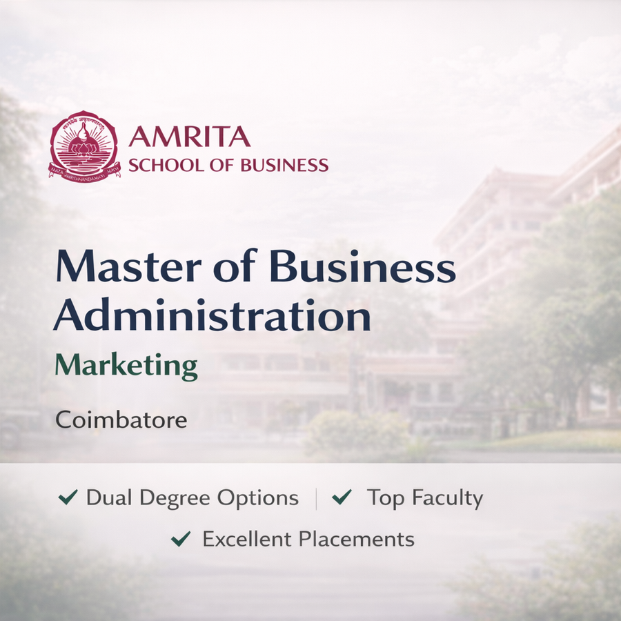 Master of Business Administration (MBA) at Amrita School of Business, Coimbatore