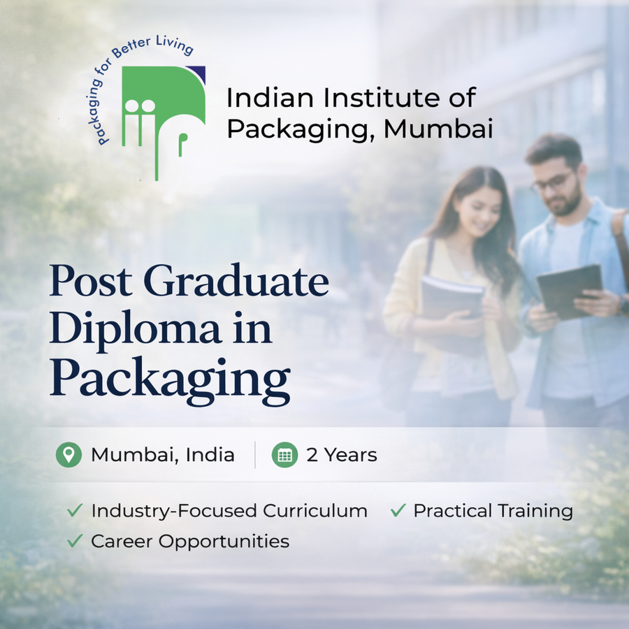 Post Graduate Diploma in Packaging at Indian Institute of Packaging, Mumbai (All Areas)