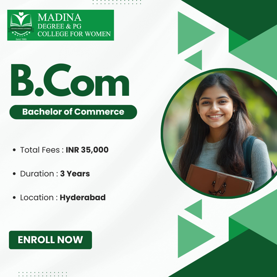 B.Com at Madina Degree & PG College for Women, Hyderabad