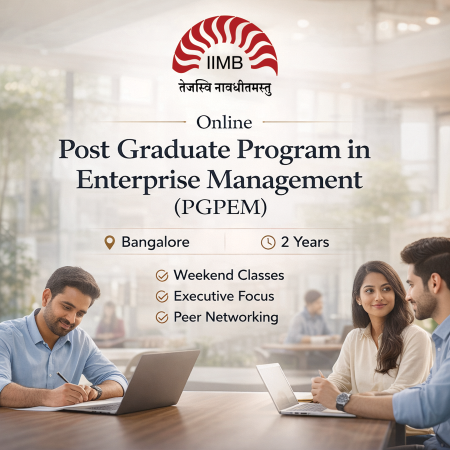 Online Post Graduate Program in Enterprise Management at Indian Institute of Management, Bengaluru/Bangalore