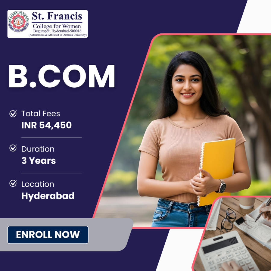 B.Com at St. Francis College for Women, Hyderabad