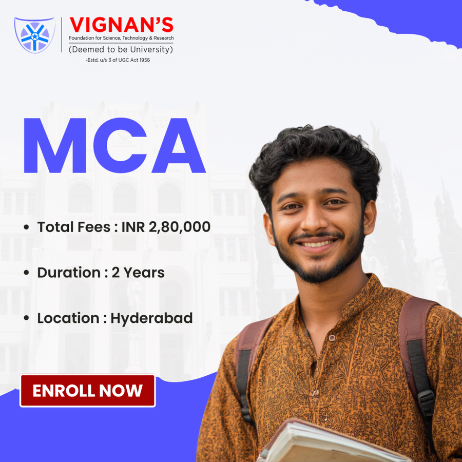 MCA at Vignan’s Foundation for Science, Technology and Research, Hyderabad