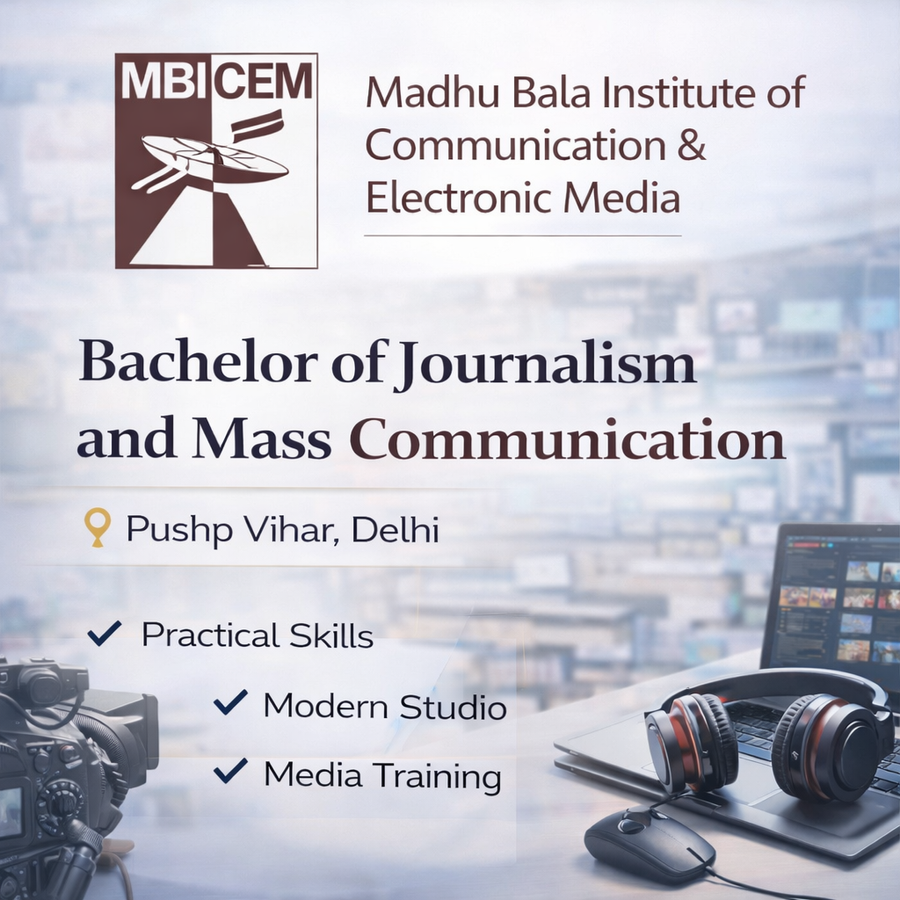 Bachelor of Journalism and Mass Communication at Madhu Bala Institute of Communication and Electronic Media, Delhi/NCR