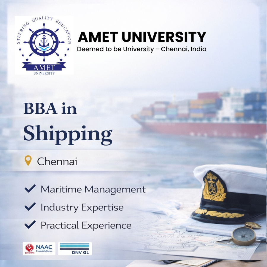BBA in Shipping at Academy of Maritime Education and Training, Chennai
