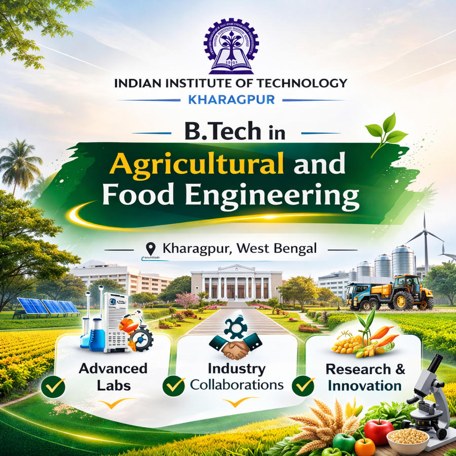 B.Tech in Agricultural and Food Engineering at Indian Institute of Technology Kharagpur, Kharagpur