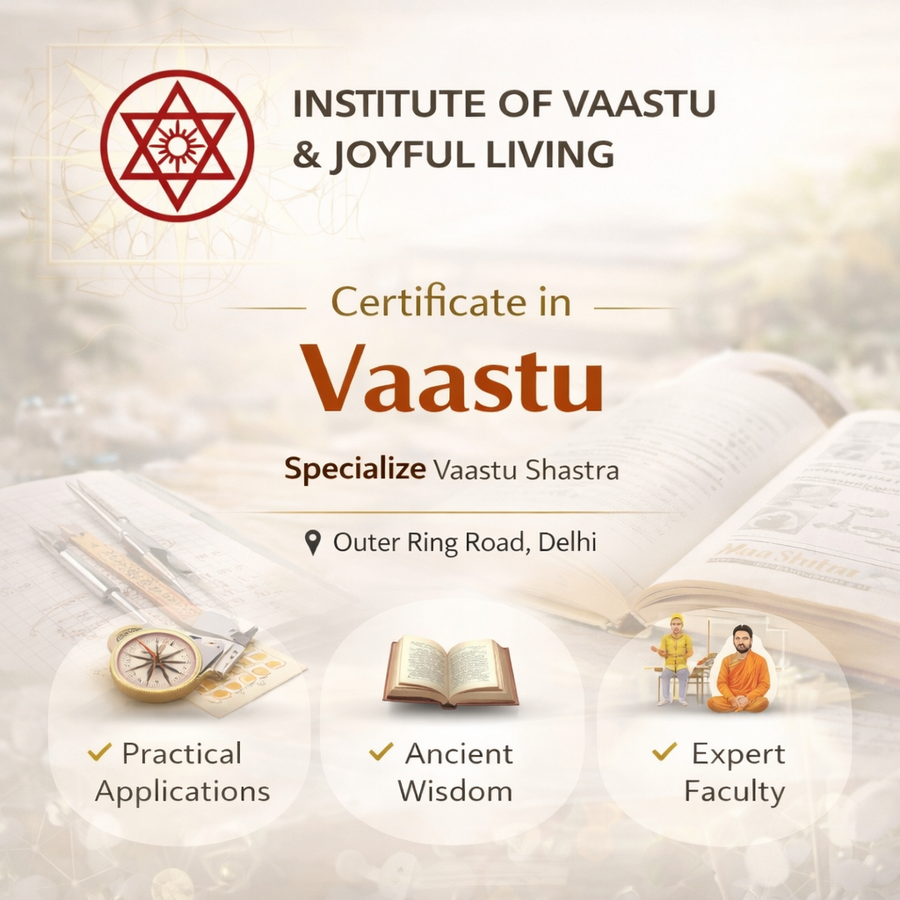 Certificate in Vaastu at Institute of Vaastu Joyful Living, Delhi/NCR