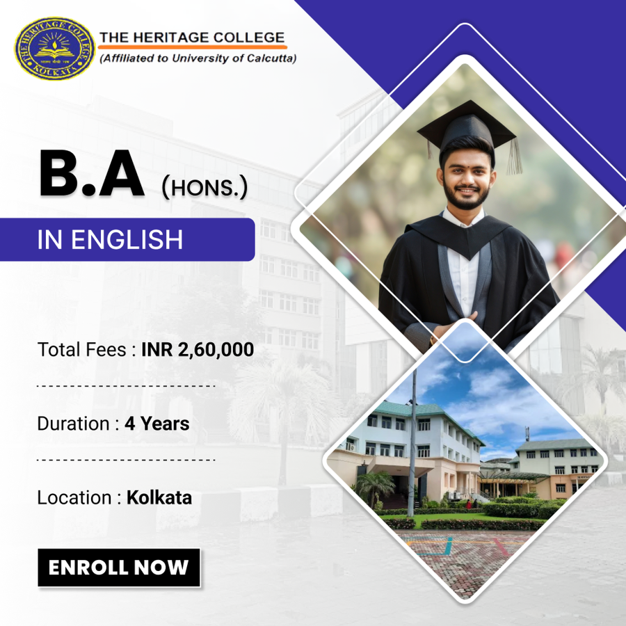 B.A. in English (Hons) at Heritage College, Kolkata
