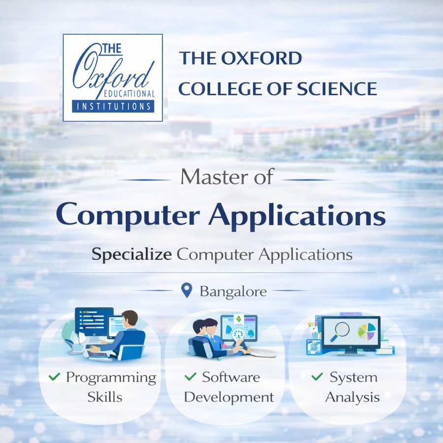 Master of Computer Applications (MCA) at The Oxford College of Science, Bengaluru/Bangalore