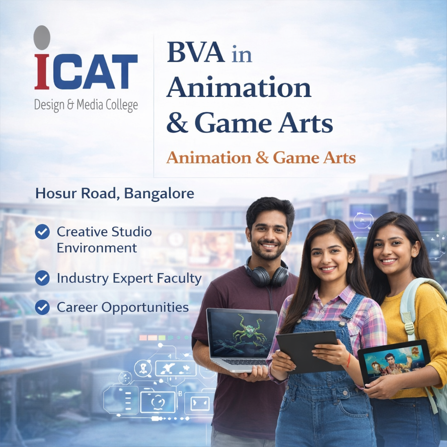 BVA in Animation and Game Arts at ICAT Design and Media College, Bengaluru/Bangalore