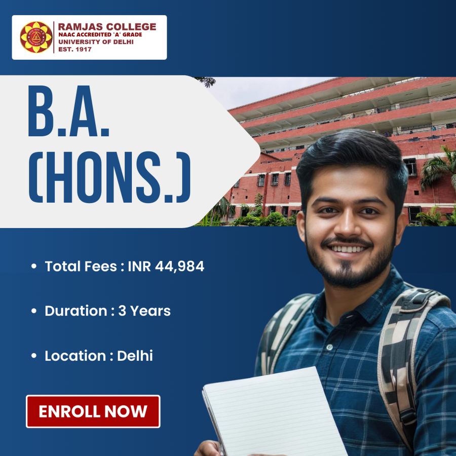 B. A. (Hons.) at Ramjas College, Delhi/NCR