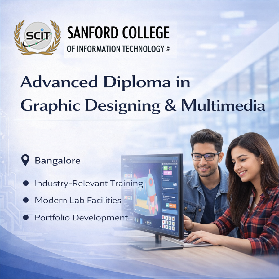 Advanced Diploma in Graphic Designing and Multimedia at Sanford College of Information Technology, Bengaluru/Bangalore