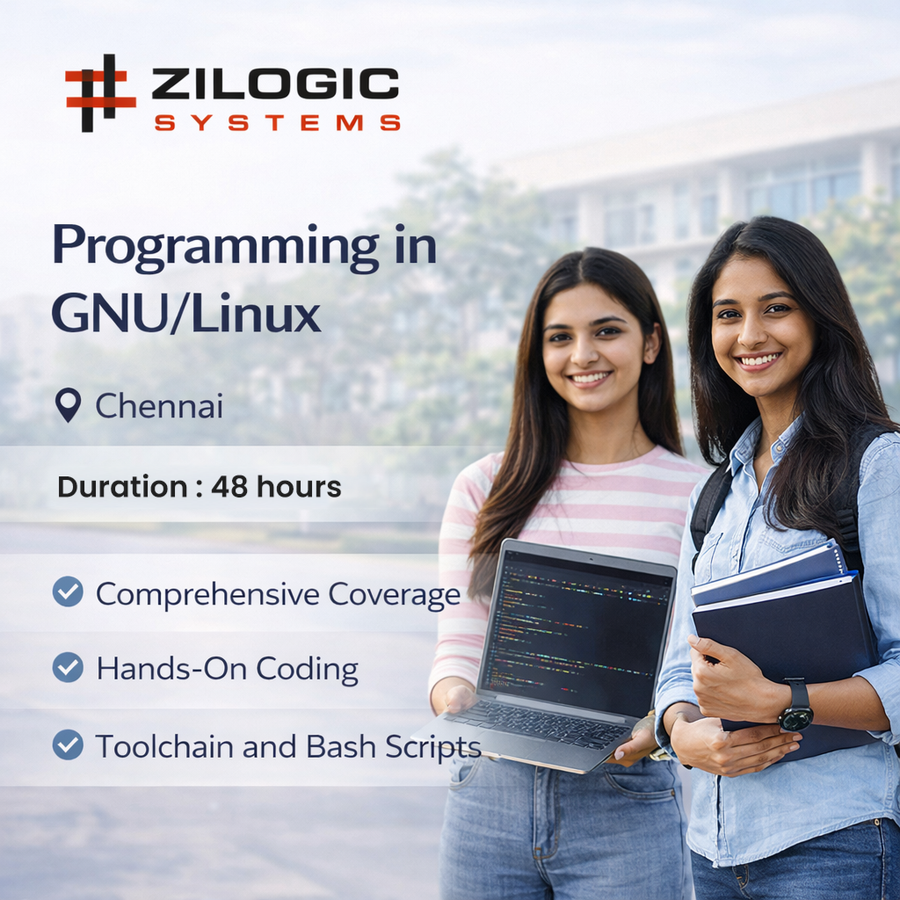 Programming in GNU/Linux at Zilogic Systems, Chennai
