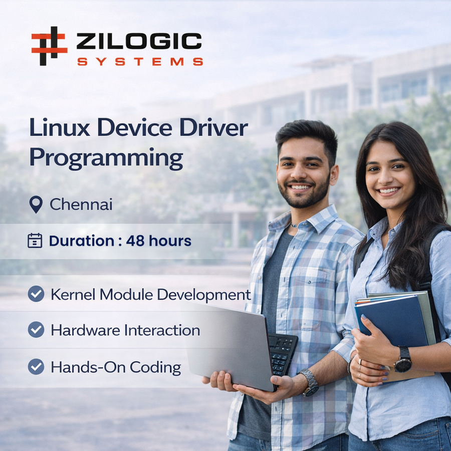 Linux Device Driver Programming at Zilogic Systems, Chennai