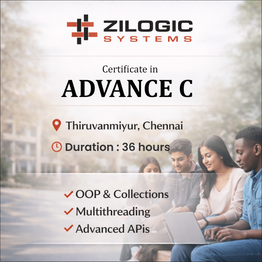 Certificate in Advance C at Zilogic Systems, Chennai
