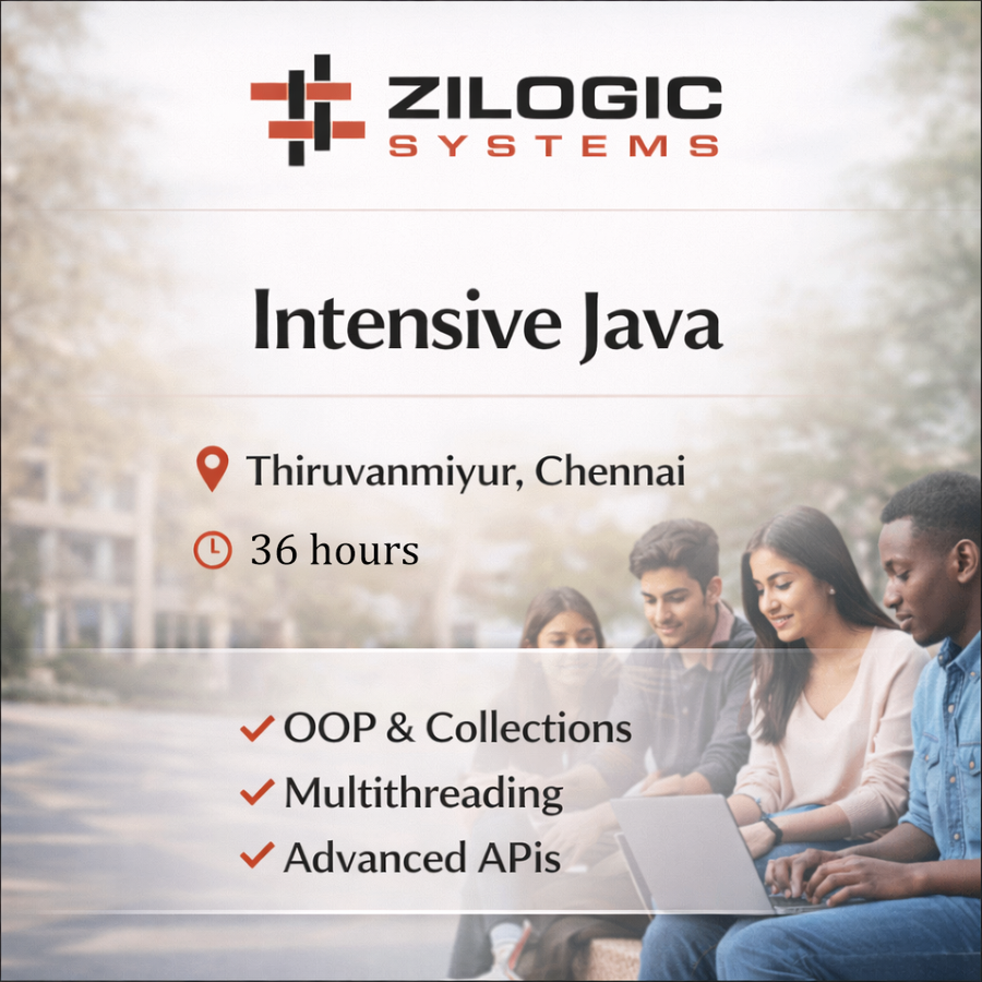 Intensive Java at Zilogic Systems, Chennai