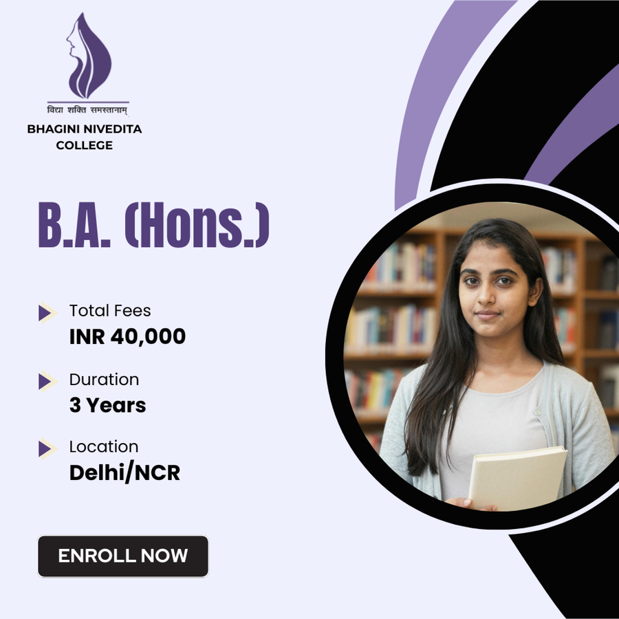 B.A. (Hons.) at Bhagini Nivedita College, Delhi/NCR