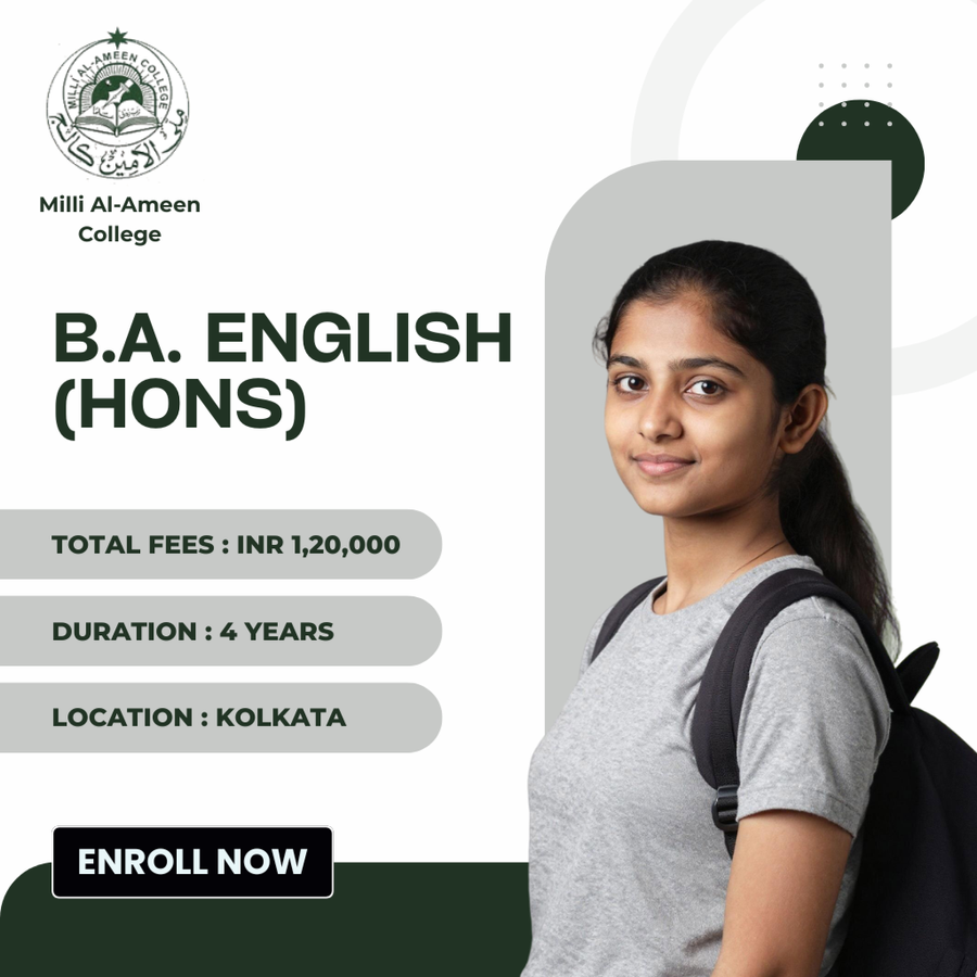 B.A. English (Hons) at Milli Al-Ameen College, Kolkata