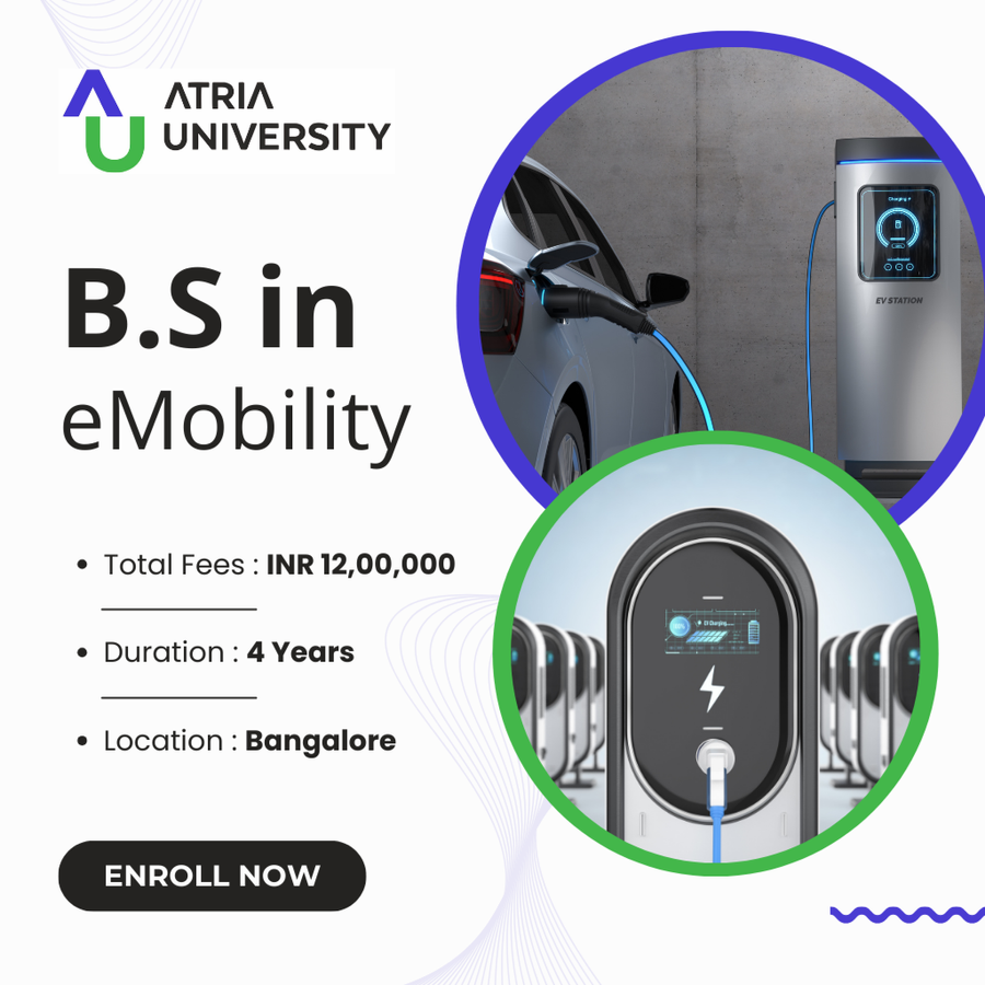 Bachelor of Science (B.S) in eMobility at Atria University, Bengaluru/Bangalore