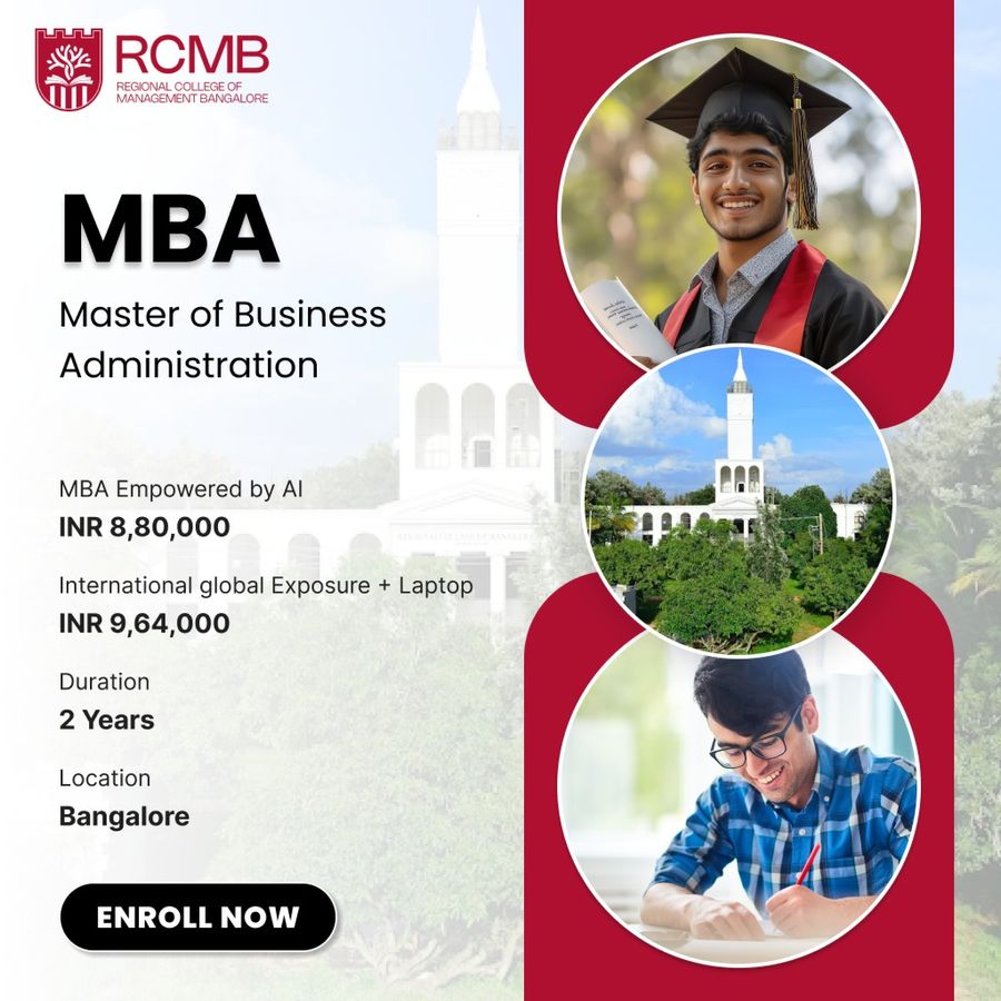 Master in Business Administration (MBA) at Regional College of Management, Bangalore (RCMB), Bengaluru/Bangalore