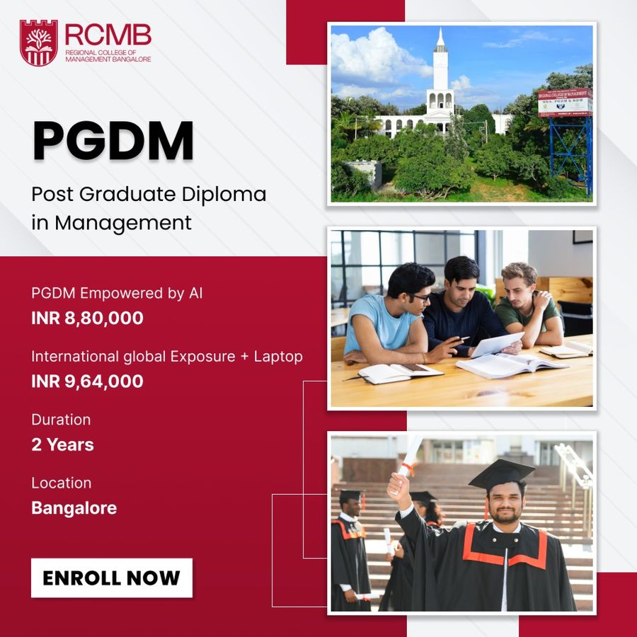 Post Graduate Diploma in Management (PGDM) at Regional College of Management, Bangalore (RCMB), Bengaluru/Bangalore