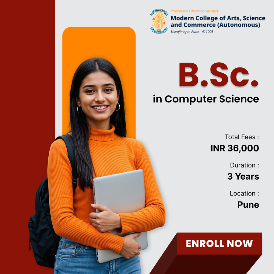 B.Sc. in Computer Science at Modern College of Arts, Science & Commerce, Pune