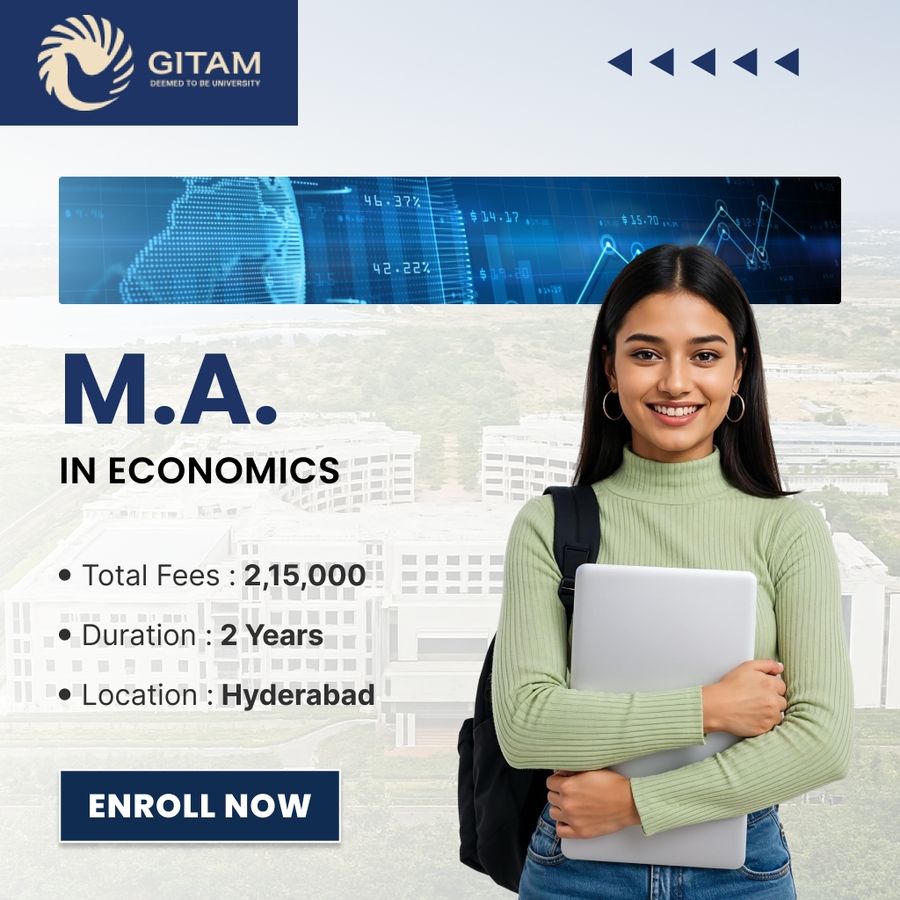 M.A. in Economics at GITAM (Deemed to be University), Hyderabad