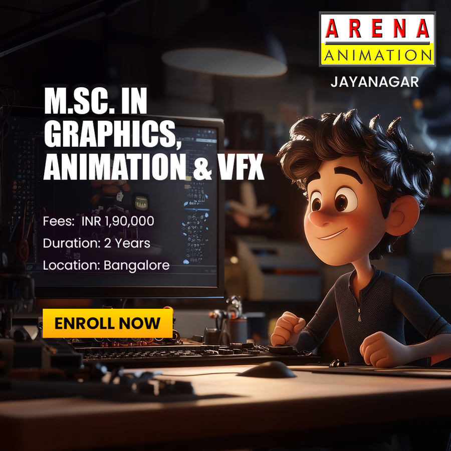 M.Sc. in Graphics, Animation & VFX at Arena Creative Campus, Bengaluru/Bangalore