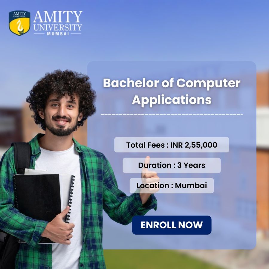 Bachelor of Computer Applications (BCA) at Amity University Mumbai, Mumbai (All Areas)