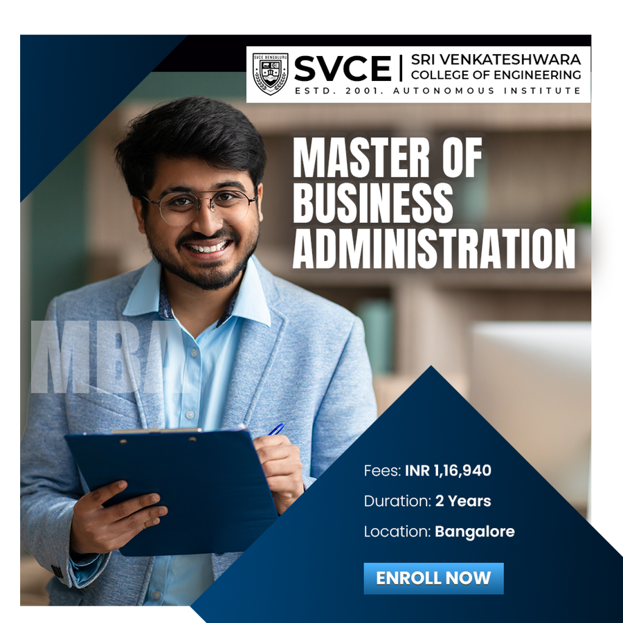 Master of Business Administration (MBA) at Sri Venkateshwara College of Engineering, Bengaluru/Bangalore